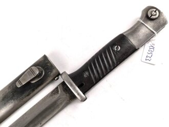 Seitengewehr Modell 84/98 für k98 der Wehrmacht. Nummerngleiches Stück von WKC 1939
