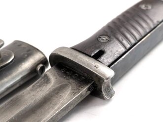 Seitengewehr Modell 84/98 für k98 der Wehrmacht. Nummerngleiches Stück von WKC 1939