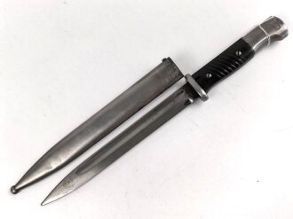Seitengewehr Modell 84/98 für k98 der Wehrmacht. Nummerngleiches Stück von WKC 1939