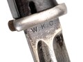 Seitengewehr Modell 84/98 für k98 der Wehrmacht. Nummerngleiches Stück von WKC 1939