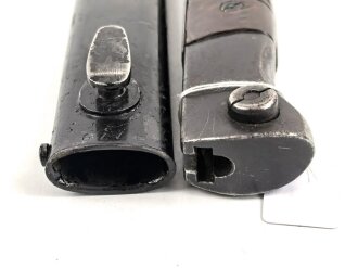 Seitengewehr Modell 84/98 für k98 der Wehrmacht. Nummerngleiches Stück von E.u.F.Höster 1940. Die Scheide alt überlackiert