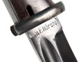Seitengewehr Modell 84/98 für k98 der Wehrmacht. Nummerngleiches Stück von E.u.F.Höster 1940. Die Scheide alt überlackiert