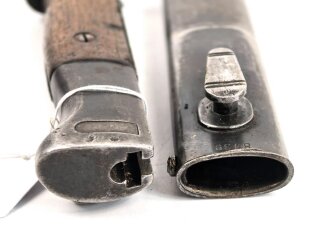 Seitengewehr Modell 84/98 für k98 der Wehrmacht. Nummerngleiches Stück von S 178 k