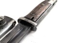 Seitengewehr Modell 84/98 für k98 der Wehrmacht. Nummerngleiches Stück von S 178 k