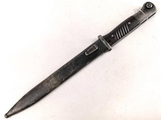 Seitengewehr Modell 84/98 für k98 der Wehrmacht. Nummerngleiches Stück von Dürkopp 1938
