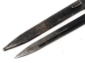 Seitengewehr Modell 84/98 für k98 der Wehrmacht. Nummerngleiches Stück von Dürkopp 1938
