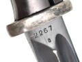 Seitengewehr Modell 84/98 für k98 der Wehrmacht. Nummerngleiches Stück von Dürkopp 1938
