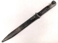 Seitengewehr Modell 84/98 für k98 der Wehrmacht. Nummerngleiches Stück von Dürkopp 1938