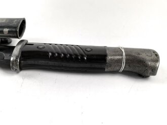 Seitengewehr Modell 84/98 für k98 der Wehrmacht. Nummerngleiches Stück von Berg & Co 1938