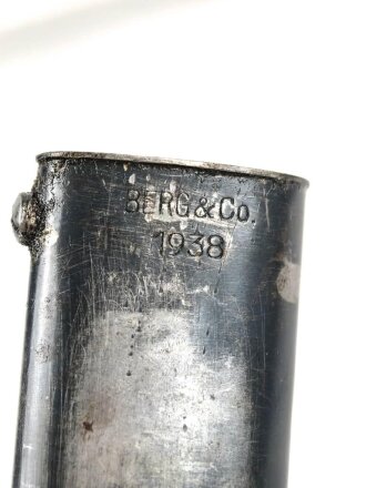 Seitengewehr Modell 84/98 für k98 der Wehrmacht. Nummerngleiches Stück von Berg & Co 1938