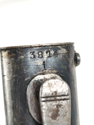 Seitengewehr Modell 84/98 für k98 der Wehrmacht. Nummerngleiches Stück von Berg & Co 1938