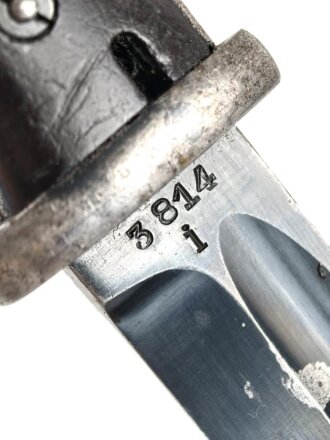 Seitengewehr Modell 84/98 für k98 der Wehrmacht. Nummerngleiches Stück von Berg & Co 1938