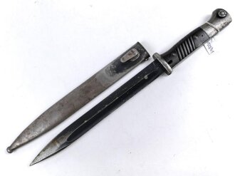 Seitengewehr Modell 84/98 für k98 der Wehrmacht. Nummerngleiches Stück von Berg & Co 1938