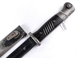 Seitengewehr Modell 84/98 für k98 der Wehrmacht. Nummerngleiches Stück von Berg & Co 1938