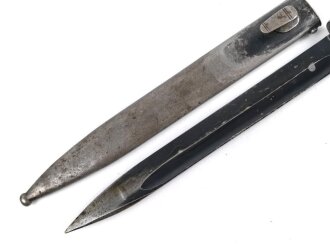 Seitengewehr Modell 84/98 für k98 der Wehrmacht. Nummerngleiches Stück von Berg & Co 1938