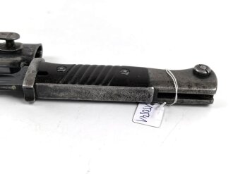 Seitengewehr Modell 84/98 für k98 der Wehrmacht. Nummerngleiches Stück von Berg & Co 1938