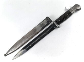 Seitengewehr Modell 84/98 für k98 der Wehrmacht. Nummerngleiches Stück von Berg & Co 1938