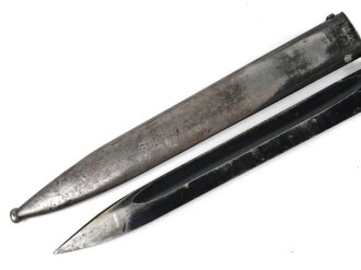 Seitengewehr Modell 84/98 für k98 der Wehrmacht. Nummerngleiches Stück von Berg & Co 1938