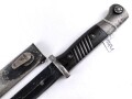 Seitengewehr Modell 84/98 für k98 der Wehrmacht. Nummerngleiches Stück von Berg & Co 1938