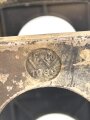 Packkasten für 2 Stück Tellerminen 35 Wehrmacht. Originallack, datiert 1939, die Verschlüsse müssen gangbar gemacht werden, sind aber grundsätzlich in Ordnung