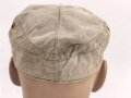 Tropenfeldmütze für Angehörige der Kriegsmarine. Französische Fertigung, getragenes Stück, der Adler entfernt