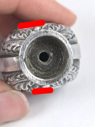 Griffabschluss zum Dolch für Offiziere der Luftwaffe, Leichtmetall