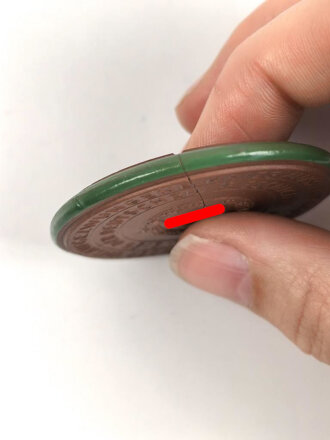 Erinnerungsmedaille "  Waffenruhe in Frankreich 1940"  Böttger Steinzeug 51mm, defekt