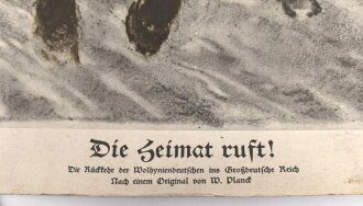 Grossformatiges Schulwandbild Nr. 268 " Die Heimat ruft !" Maße 63 x 91cm