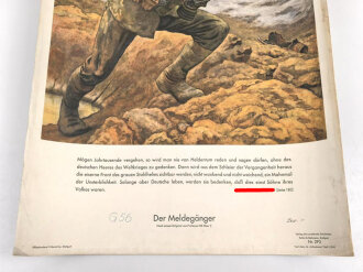 Grossformatiges Schulwandbild Nr. 293 "Der Meldegänger " Maße 63 x 91cm