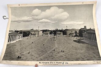 Grossformatiges Schulwandbild Nr. 256 " Der Königliche Platz in München " Maße 63 x 91cm