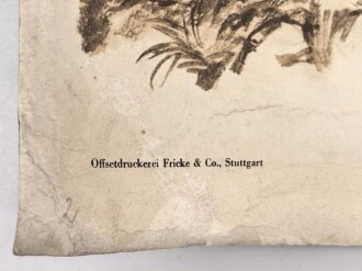 Grossformatiges Schulwandbild Nr. 296 " Gebirgsjäger auf Kreta" Maße 63 x 91cm