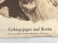 Grossformatiges Schulwandbild Nr. 296 " Gebirgsjäger auf Kreta" Maße 63 x 91cm