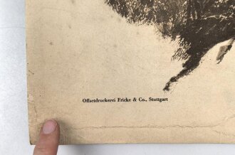 Grossformatiges Schulwandbild Nr. 298 " Fallschirmjäger auf Kreta" Maße 63 x 91cm