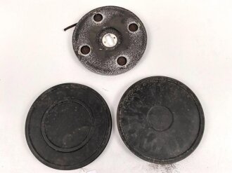 Tonrolle mit Band und Verpackung für Tonschreiber d " Dora" der Wehrmacht. Originallack, ungereinigt