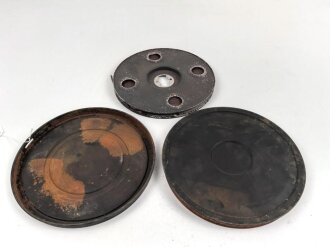 Tonrolle mit Band und Verpackung für Tonschreiber d " Dora" der Wehrmacht. Originallack, ungereinigt
