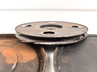 Tonrolle mit Band und Verpackung für Tonschreiber d " Dora" der Wehrmacht. Originallack, ungereinigt