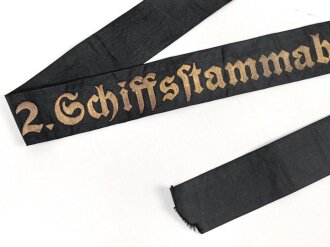 Kriegsmarine, Mützenband  " 2.Schiffsstammabteilung der Nordsee" 117cm