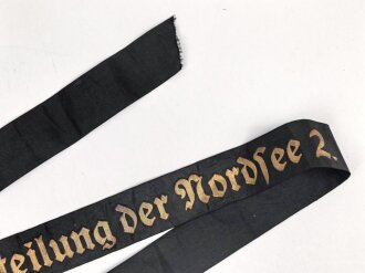 Kriegsmarine, Mützenband  " 2.Schiffsstammabteilung der Nordsee" 117cm