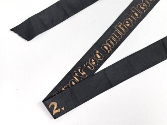 Kriegsmarine, Mützenband  " 2.Schiffsstammabteilung der Nordsee" 117cm
