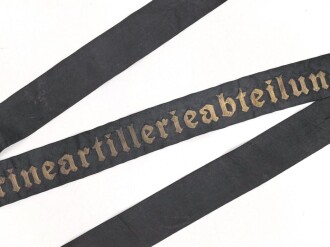 Kriegsmarine, Mützenband  " 2.Marineartillerieabteilung " 132cm