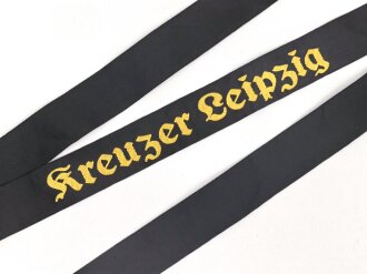 Kriegsmarine, Mützenband  " Kreuzer Leipzig " 155cm