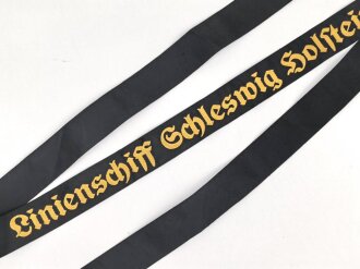 Kriegsmarine, Mützenband  " Linienschiff Schleswig Holstein " 152cm
