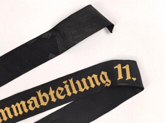 Kriegsmarine, Mützenband  " 11.Schiffsstammabteilung " 105cm