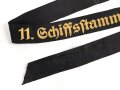 Kriegsmarine, Mützenband  " 11.Schiffsstammabteilung " 105cm