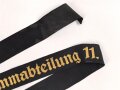 Kriegsmarine, Mützenband  " 11.Schiffsstammabteilung " 105cm