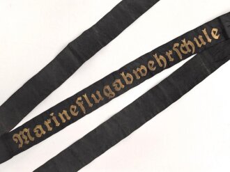 Kriegsmarine, Mützenband  " Marineflugabwehrschule " 147cm