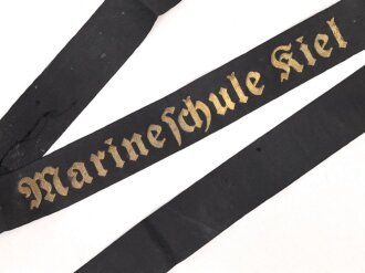 Kriegsmarine, Mützenband  " Marineschule Kiel...