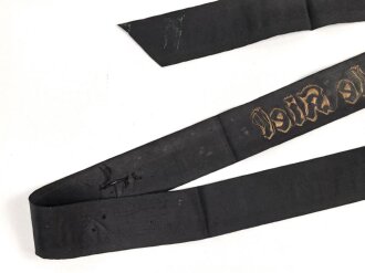 Kriegsmarine, Mützenband  " Marineschule Kiel " 120cm