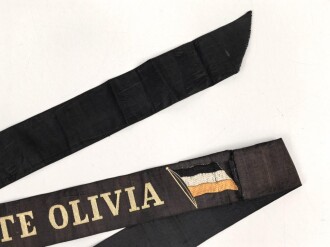 Handelsmarine , Mützenband HSGD " Monte Olivia" 97cm, geklebt