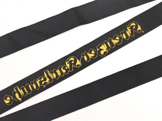Kriegsmarine, Mützenband  " Kreuzer Karlsruhe" 150cm. Original ?